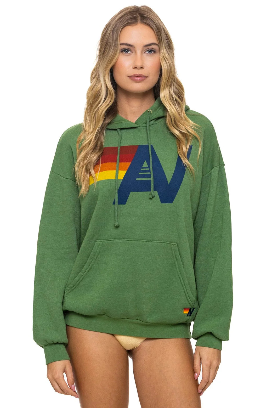 LOGO PULLOVER RELAXED HOODIE - PALM | Aviator Nation