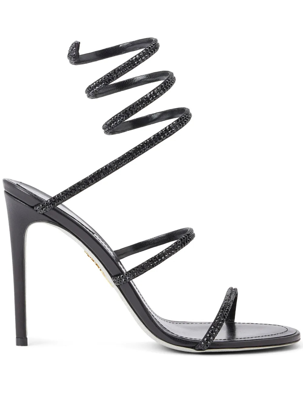 René Caovilla 105mm Cleo Sandals | Black | FARFETCH UK | Farfetch Global