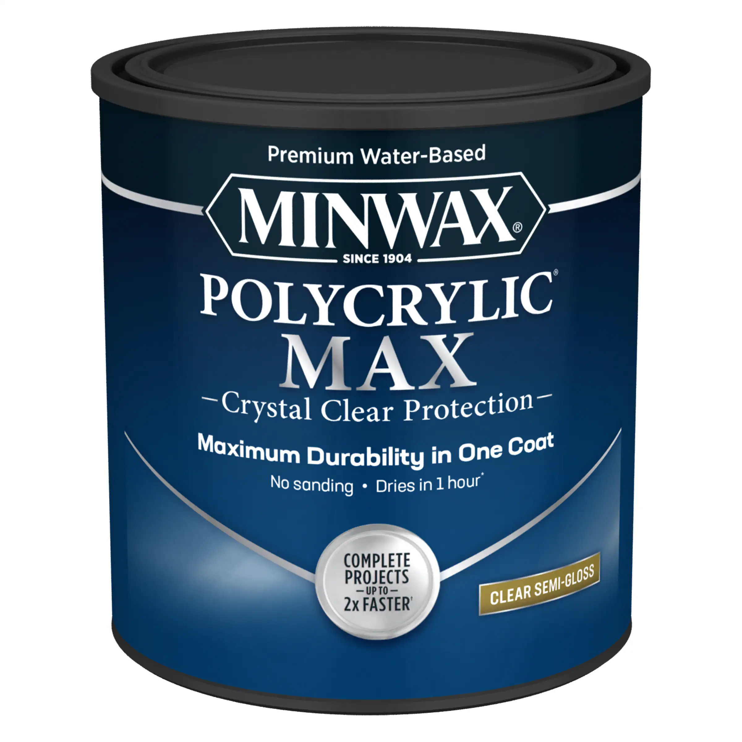 Minwax Polycrylic Max Water-based Clear Transparent Semi-gloss Interior Stain ( 1-quart ) | 622225555 | Lowe's