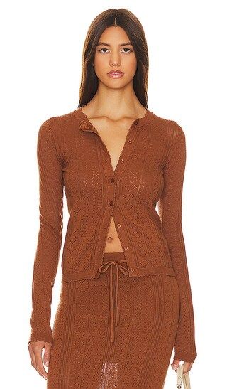 Bennett Cardigan in Chocolate Brown | Revolve Clothing (Global)