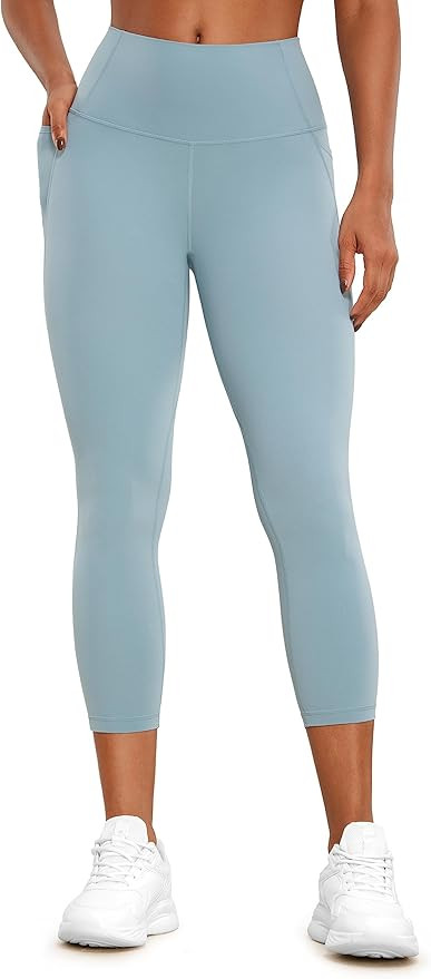 CRZ YOGA Womens Butterluxe Workout Yoga Capri Leggings 23 Inches - High Waist Crop Pants with Poc... | Amazon (US)