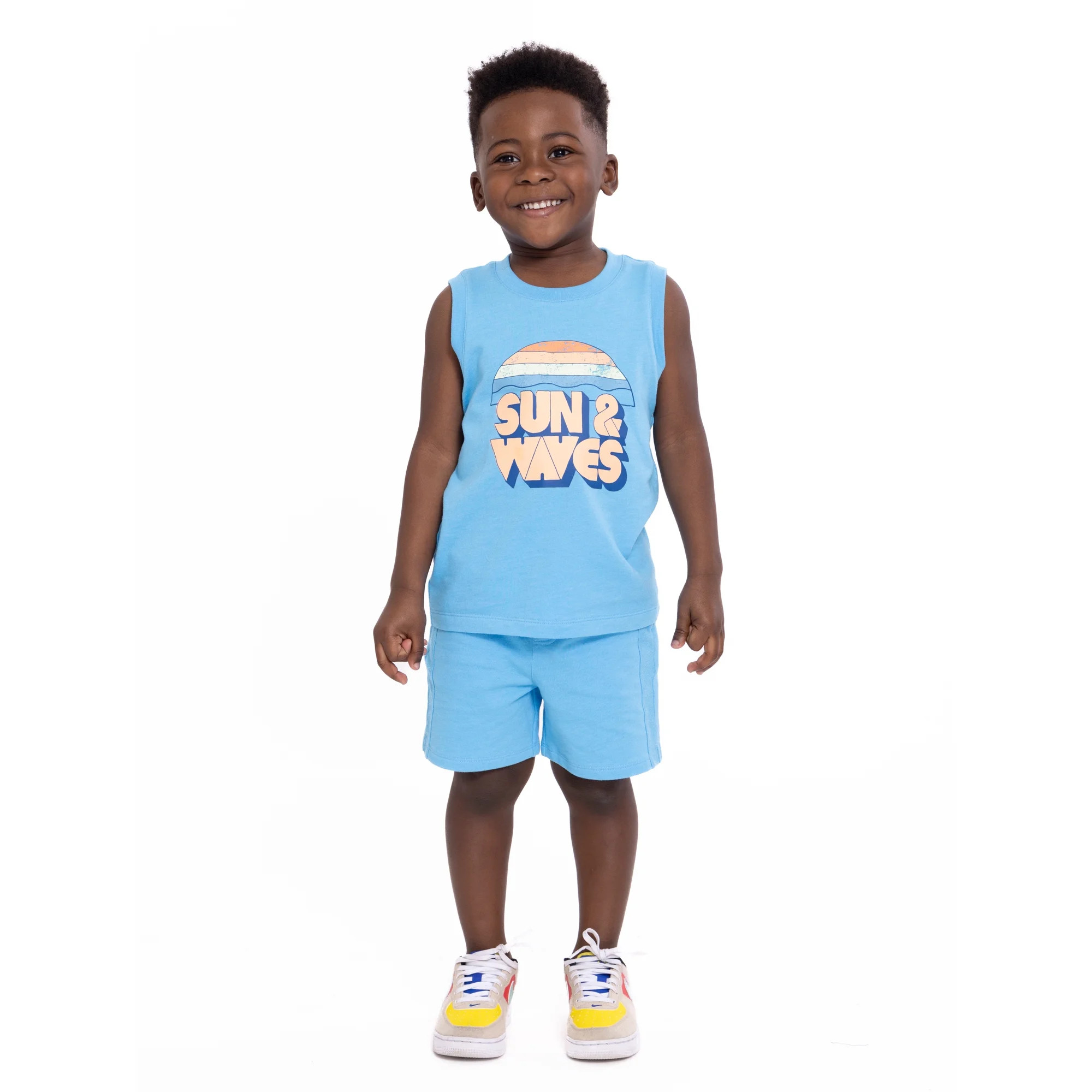 Wonder Nation Toddler Boys Tank Top and Shorts Set, 2-Piece, Sizes 12M-5T | Walmart (US)
