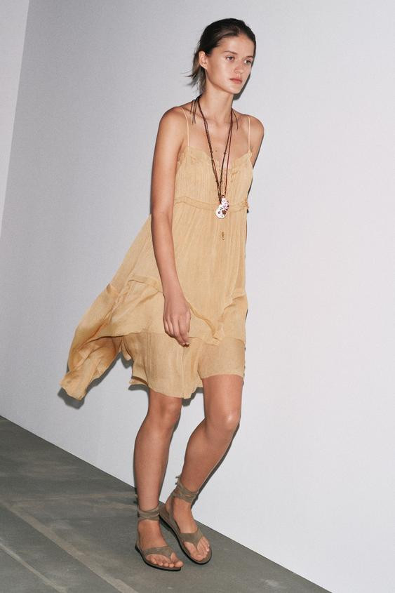 ASYMMETRIC RUFFLED DRESS ZW COLLECTION$ 99.90Beige-pink | 5107/068/613Add to cartAddZARA WOMAN CO... | Zara US