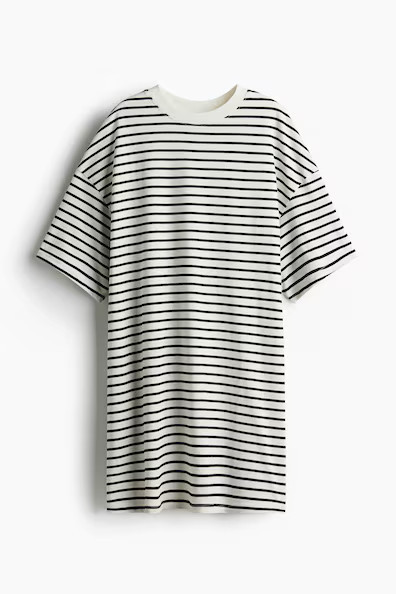 H & M - Oversized T-shirt Dress - White | H&M (US + CA)