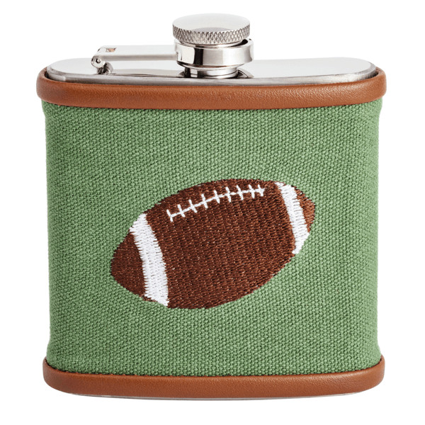 Football Embroidered Flask | Mud Pie