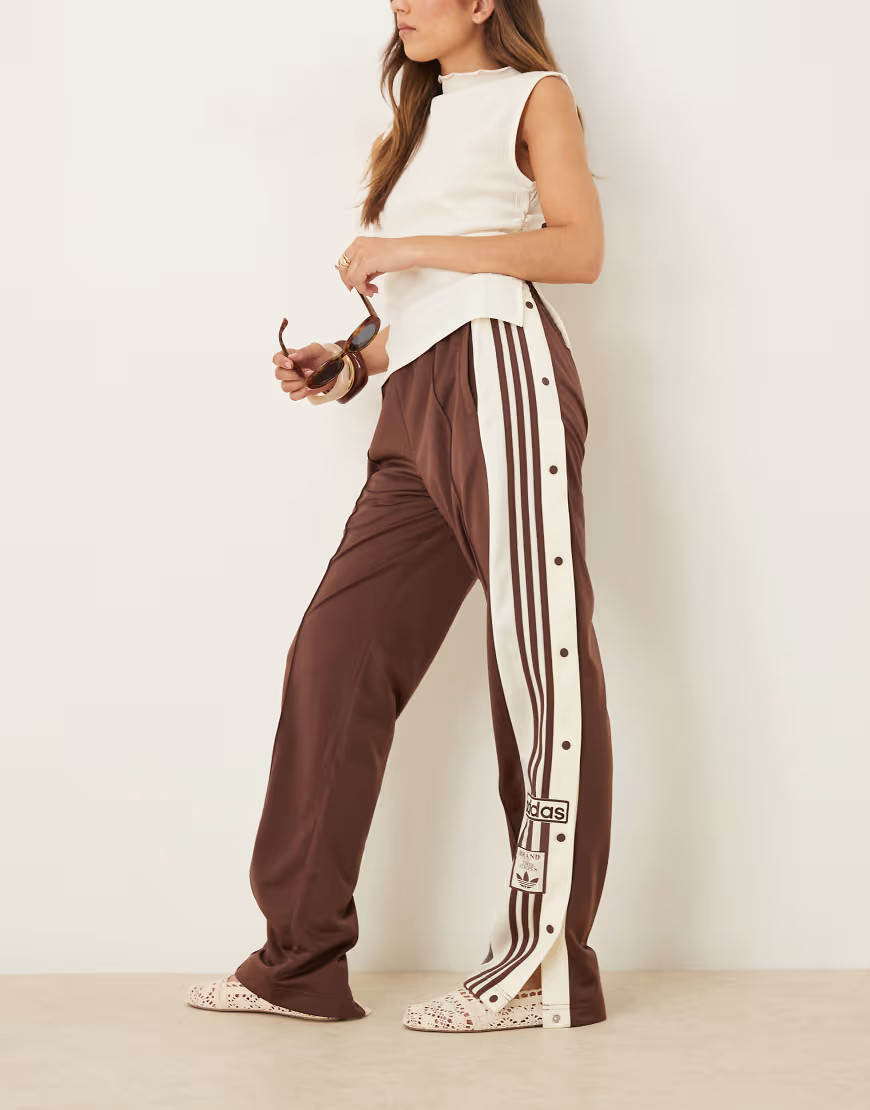 adidas Originals Adibreak track pants in brown | ASOS (Global)