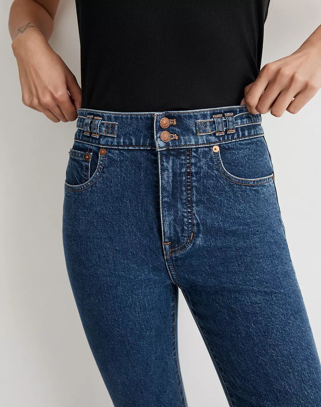 The Perfect Vintage Flare Jean in Bright Dark Indigo Wash | Madewell