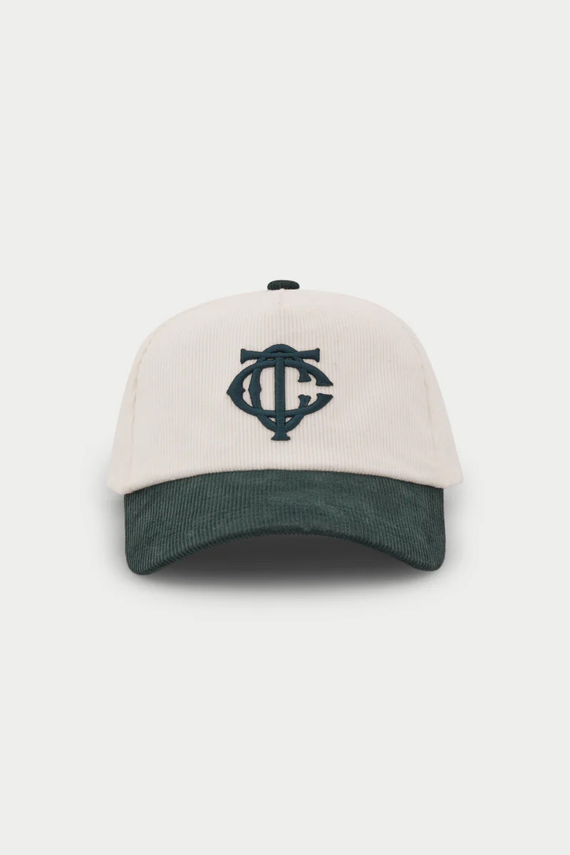 MONOGRAM CORD CAP - FOREST GREEN | The Couture Club