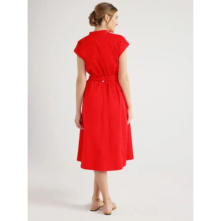 Free Assembly Women’s Belted Utility Dress with Short Sleeves, Sizes XS-XXL | Walmart (US)
