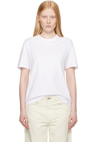 White Mini Slub Boyfriend T-shirt | SSENSE