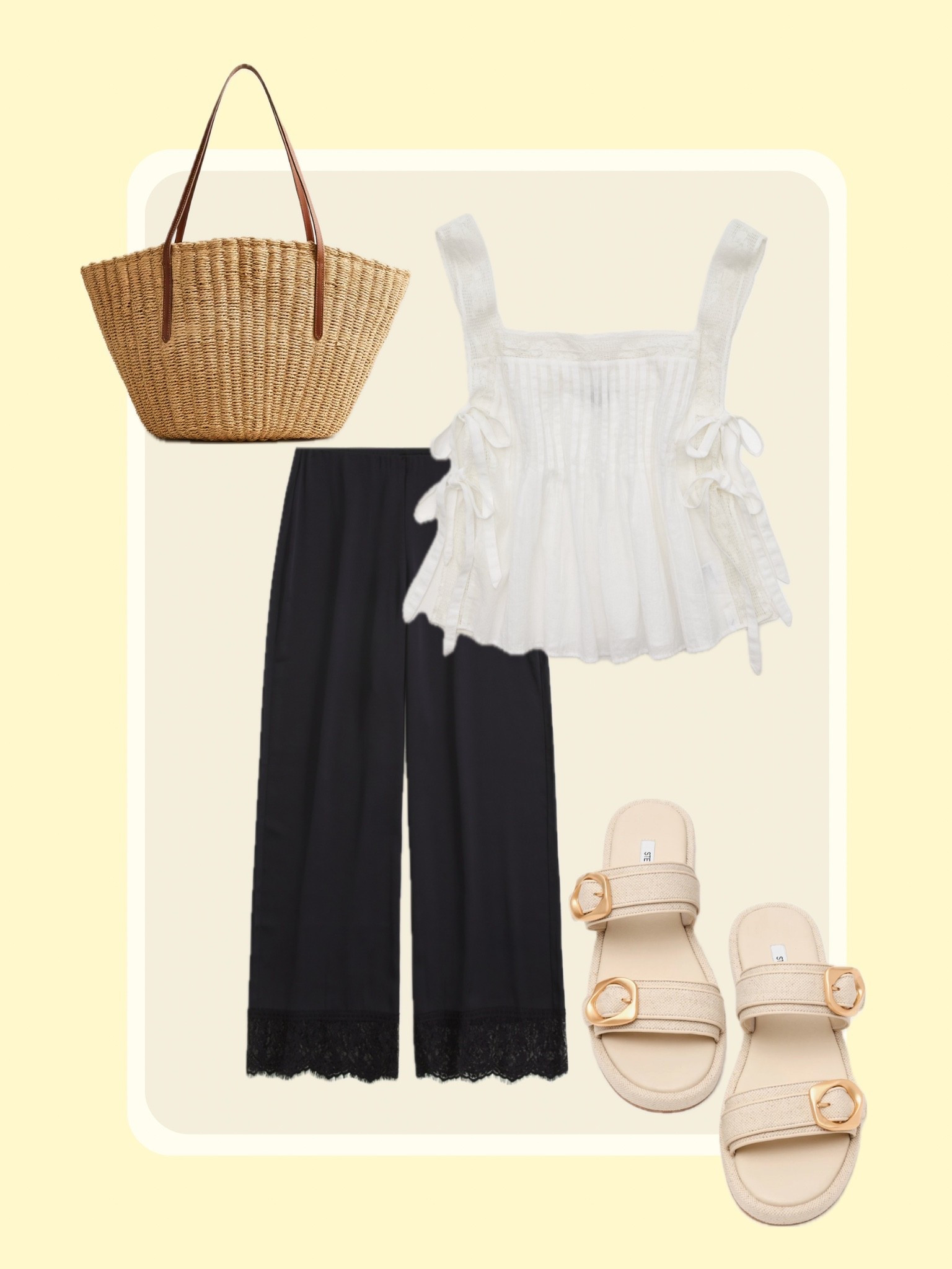 | summer and spring fashion | business casual outfit | straw tote outfit | white blouse |

#LTKootd #LTKmomlife #LTKWorkwear