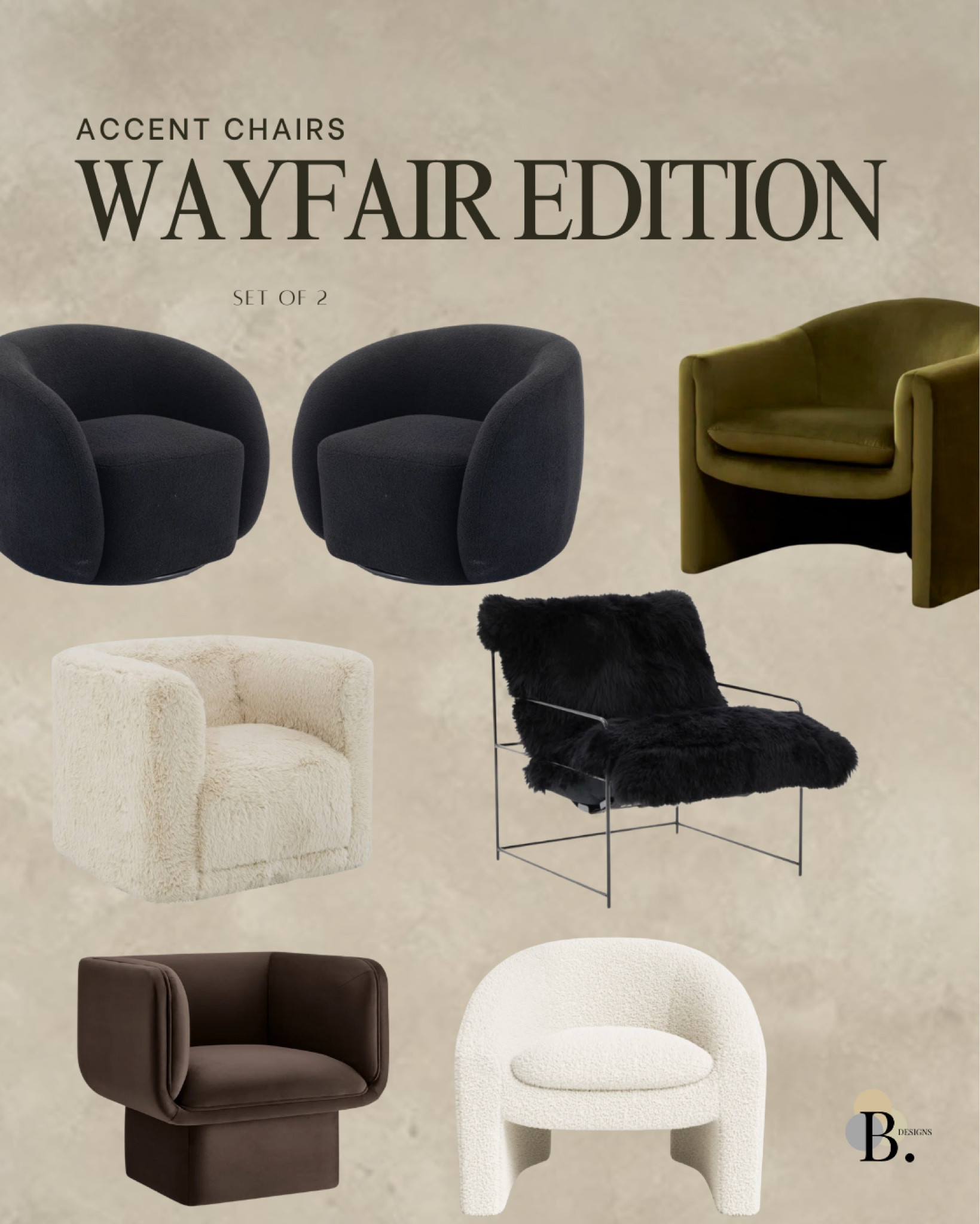 Loving these @Wayfair accent chairs—great for adding texture and character to any space. #Wayfair #WayfairPartner
