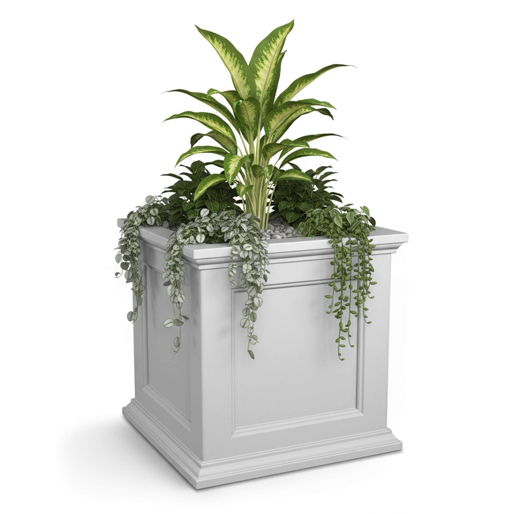 Mayne Fairview Self Watering Planter Box - 20 Inch Large Square, Classic Inset Panels, New Englan... | Amazon (US)