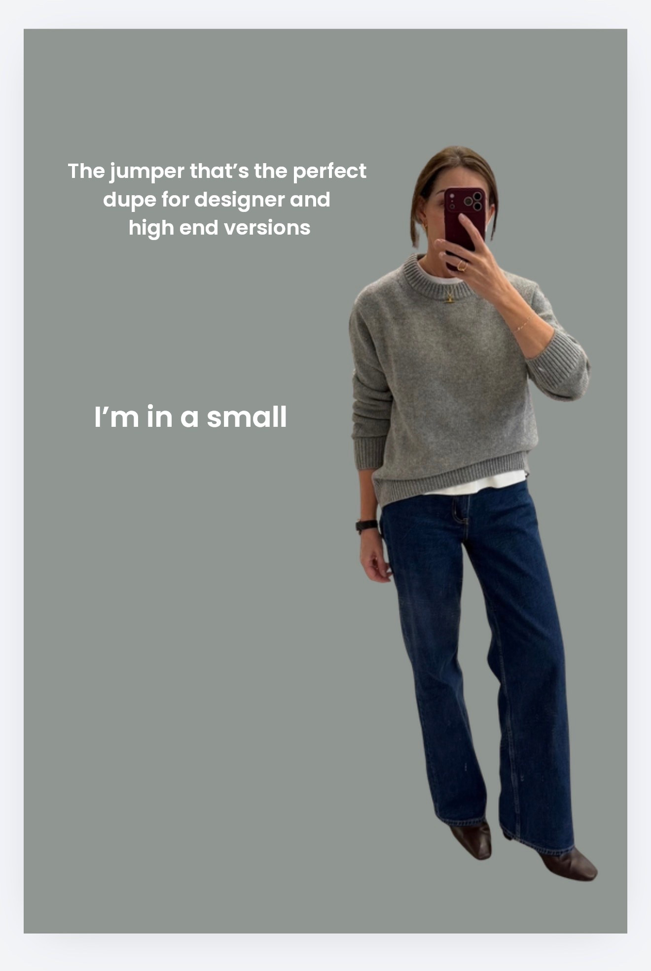 This jumper has been so popular with you all. It’s just like similar versions from The Row and Reformation with a high street price tag. And it’s 100 wool 