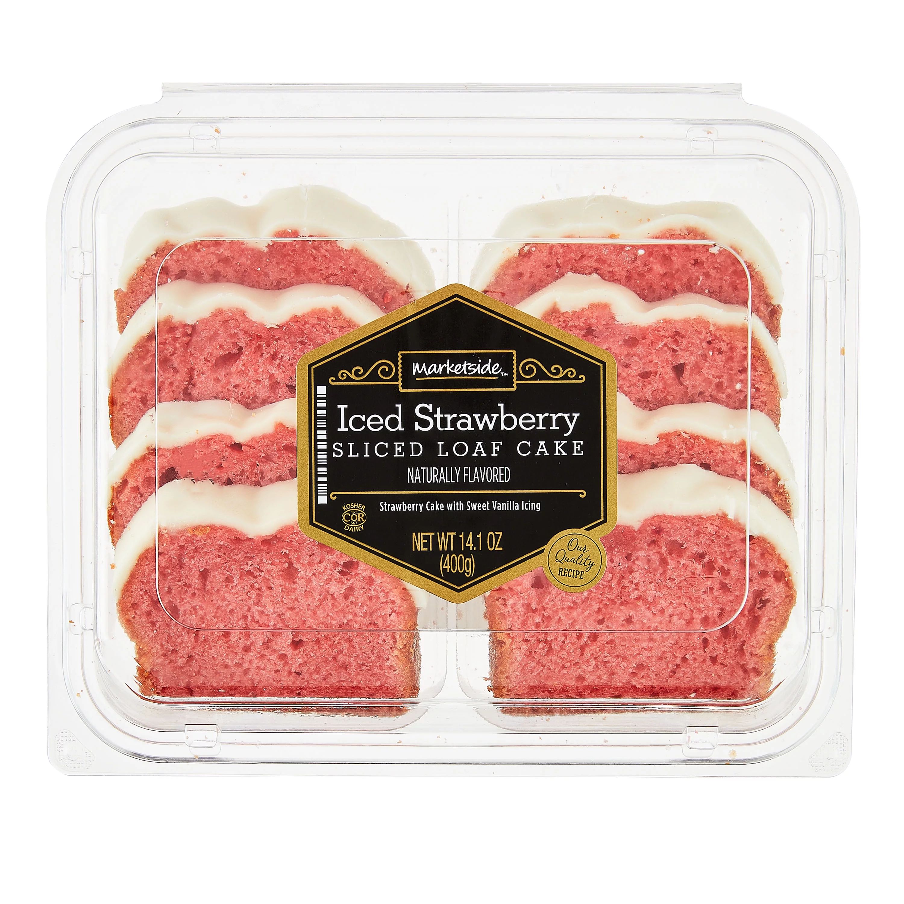 Marketside Iced Strawberry Sliced Cake, 14 oz, 8 Count | Walmart (US)