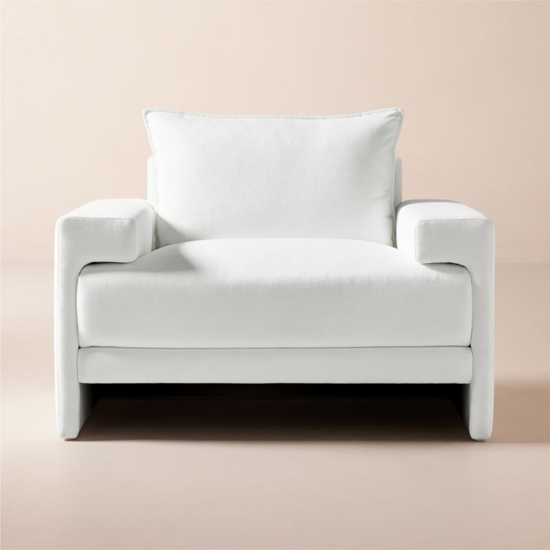 Camden White Performance Fabric Accent Chair | CB2 | CB2