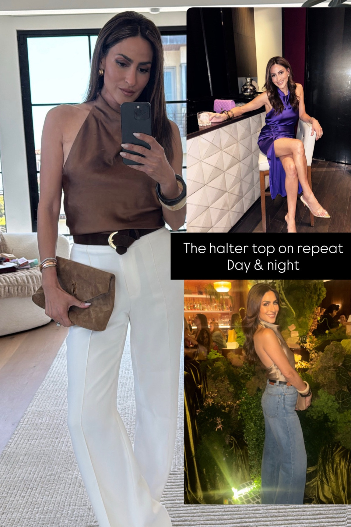 Wearing size small in halter. Comes in several colors every season. Avail in the olive & brown I’m wearing here right now



#LTKootd #LTKgrwm #LTKOver40