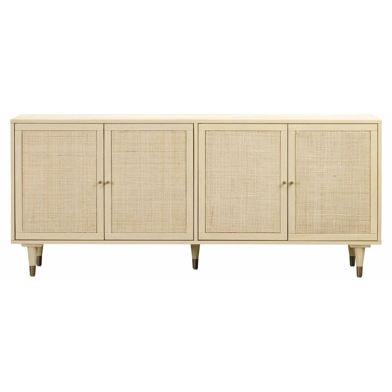 Wyatt Rattan Cane Sideboard, Cream | One Kings Lane