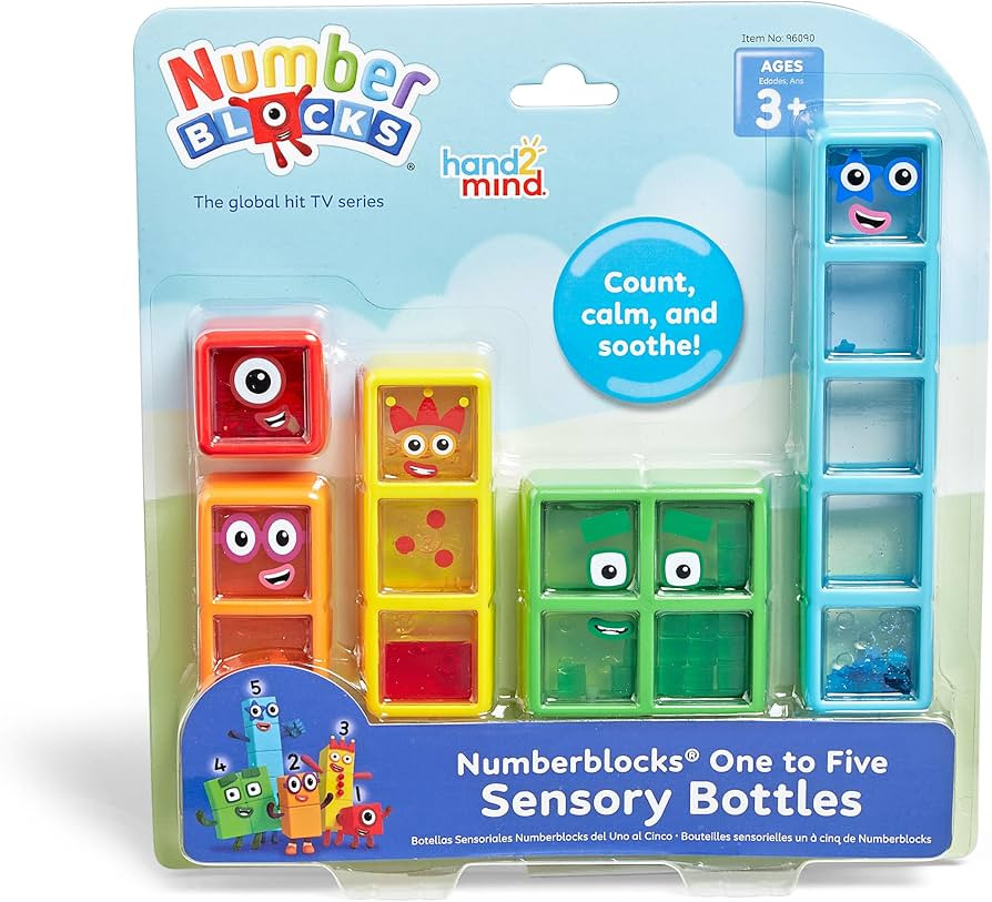 hand2mind Numberblocks One to Five Sensory Bottles, Numbers for Toddlers, Counting Toys, Calming ... | Amazon (US)