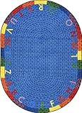 Joy Carpets Kid Essentials Early Childhood Alphabet Braid Rug, Multicolored, 5'4" x 7'8 | Amazon (US)
