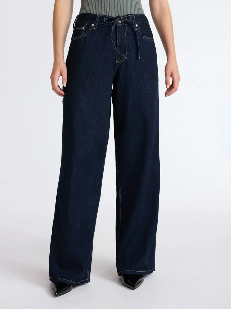 Scoop Women’s and Women's Plus Relaxed Low Slung Jeans, Sizes 0-28 Plus | Walmart (US)