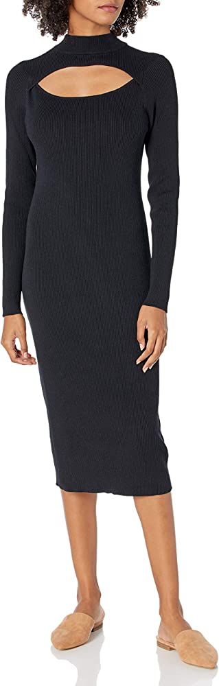 The Drop Women's Chantal Fitted Cut-Out Rib Midi Sweater Dress | Amazon (US)