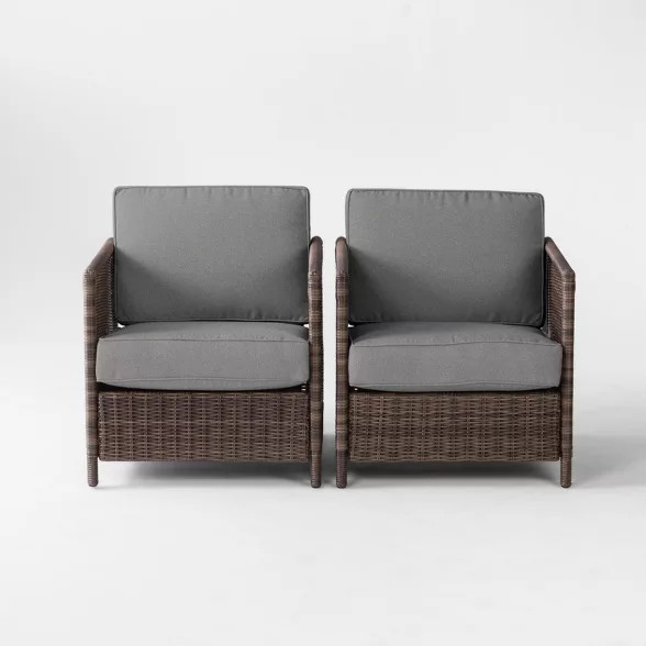 Monroe 2pk Wicker Motion Patio Club Chair - Threshold™ | Target