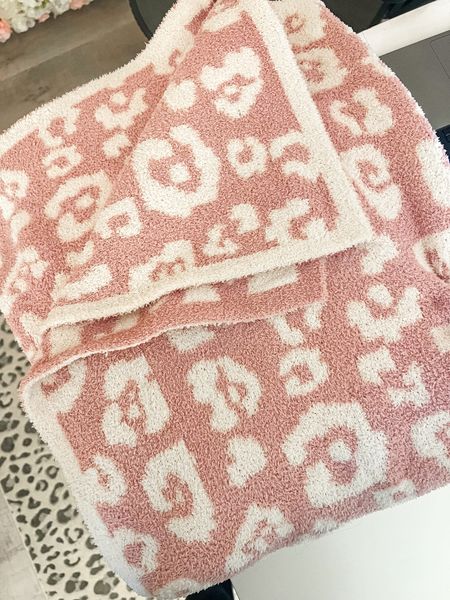 Pink leopard blanket - looks like Barefoot dreams for under $30! #barefootdreamsblanket #looksforless 

#LTKGiftGuide #LTKhome #LTKsalealert
