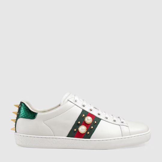 Ace studded leather low-top sneaker | Gucci (EU)