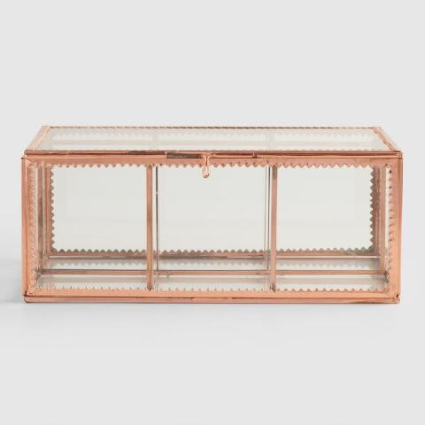 Copper and Glass Tea Storage Box | World Market