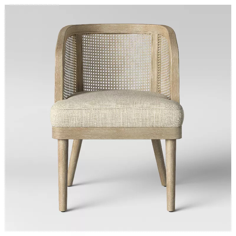 Juniper Cane and White Washed Wood Barrel Chair - Opalhouse™ | Target
