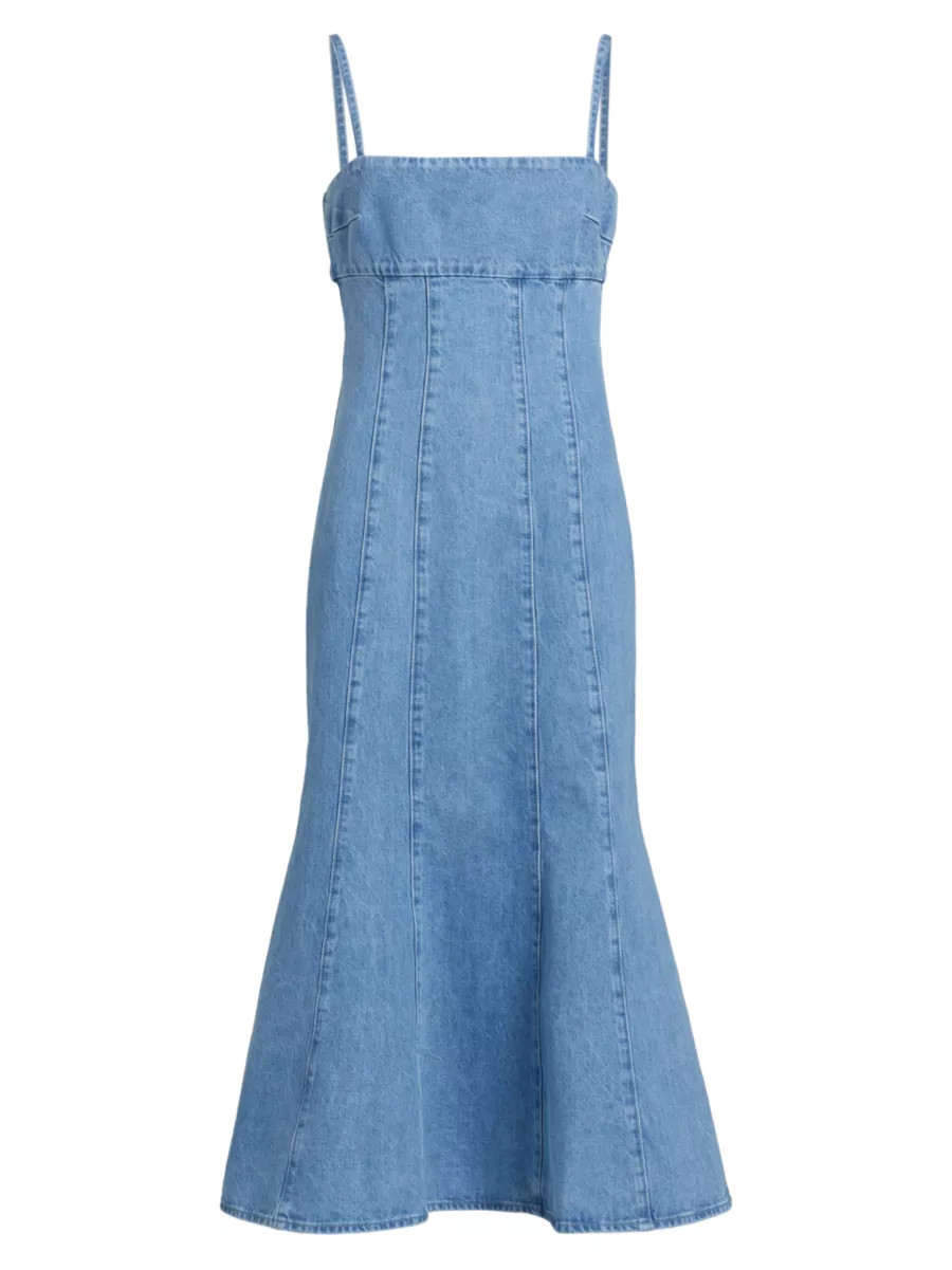 Toccin Josephine Denim Midi-Dress | Saks Fifth Avenue | Saks Fifth Avenue