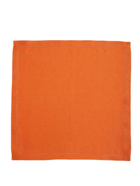 Sferra orange linen hemstitch napkins - perfect for Halloween and Thanksgiving! 

#LTKSeasonal #LTKHoliday #LTKHalloween