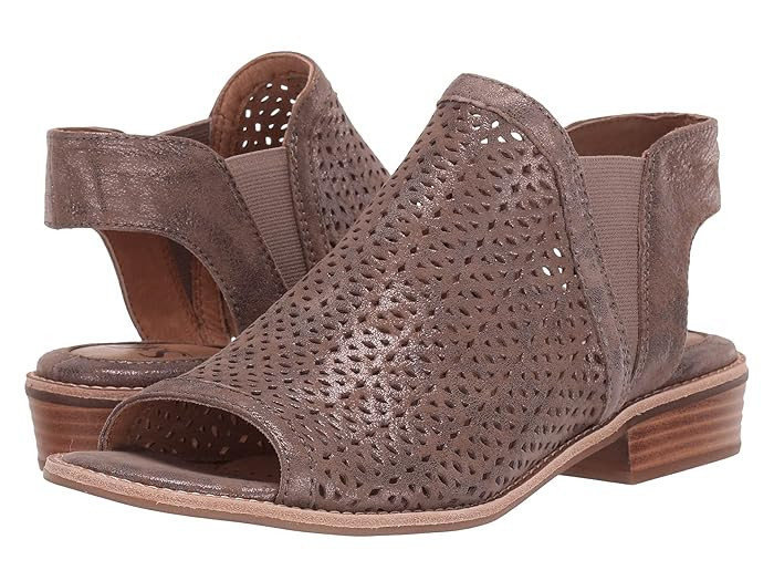 Sofft Nalda (Smoke Distressed Foil Suede) Women's Flat Shoes | Zappos