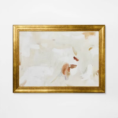 28"x38" Modern Abstract Light Framed Wall Art with Ornate Frame - Threshold™ designed with Stud... | Target