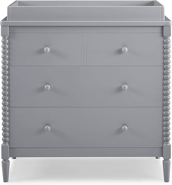 Delta Children Saint 4 Drawer Dresser with Changing Top, Grey | Amazon (US)