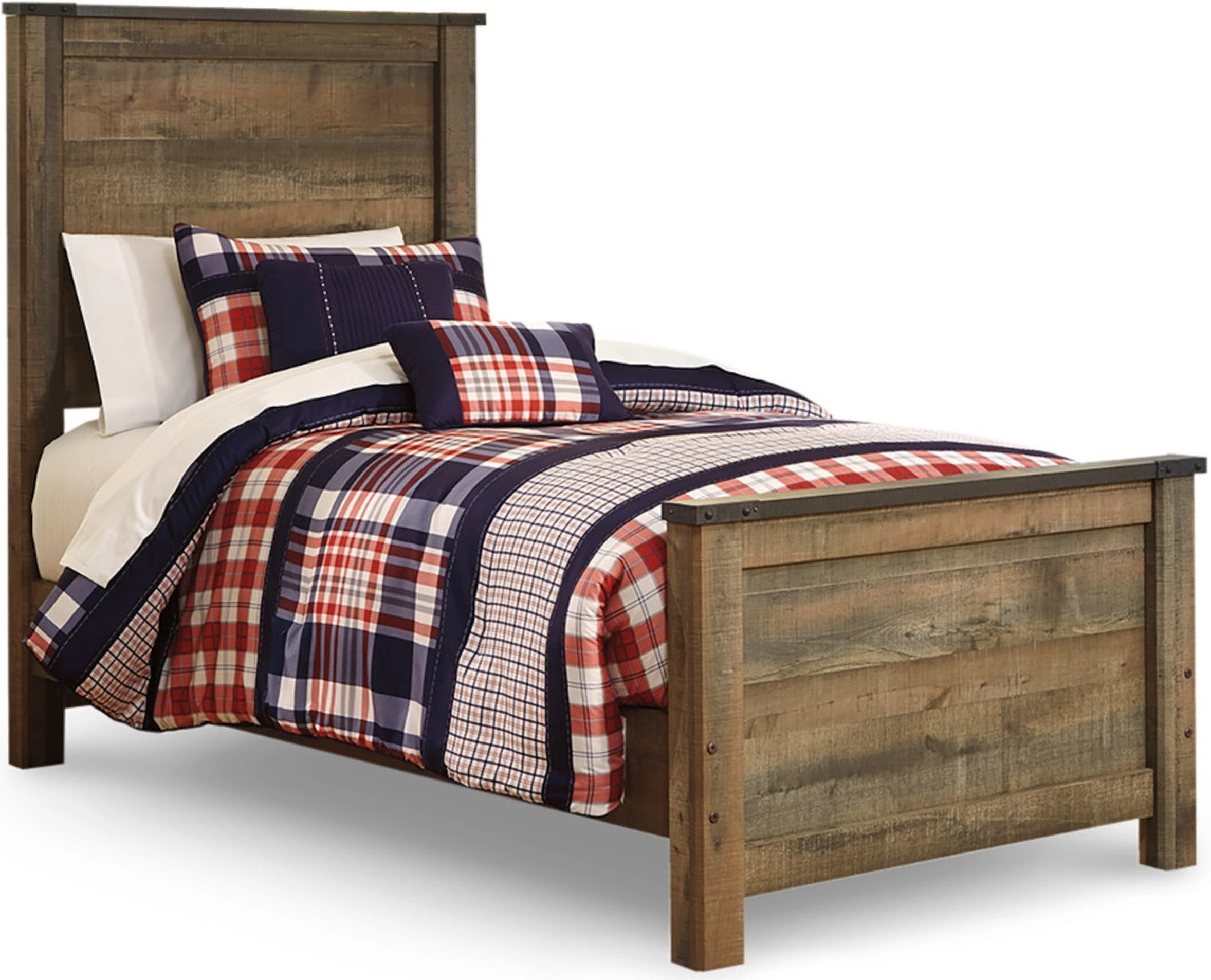 Trinell Brown Twin Panel Bed | 1stopbedrooms