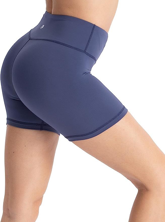 coastal rose Women's High Waist Workout Shorts Tummy Control Yoga Shorts 4" Training Bike Shorts ... | Amazon (US)