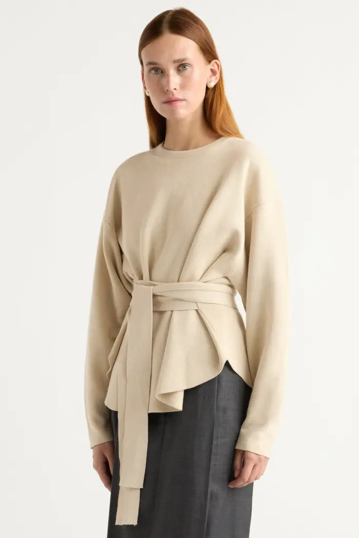 Nara Tie-Front Knit Sweater | Nordstrom