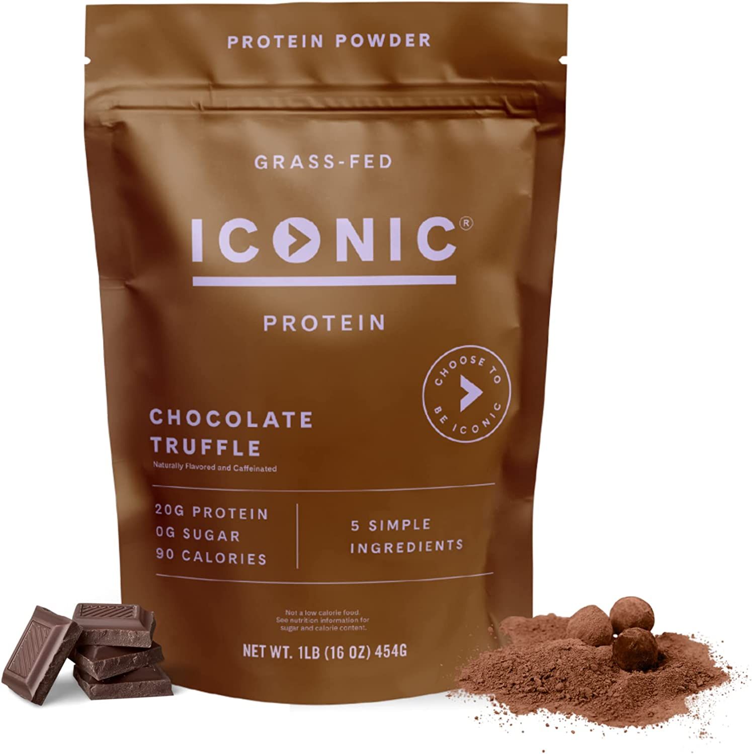 ICONIC Protein Powder, Chocolate Truffle - Sugar Free, Low Carb Protein Powder - Lactose Free, Gl... | Amazon (US)