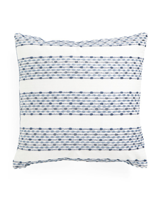 22x22 Embroidered Stripe Pillow | TJ Maxx