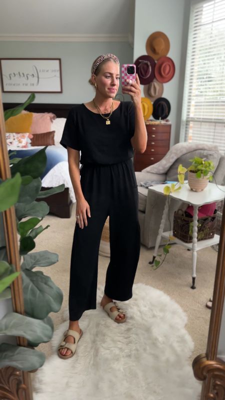 The most flattering linen jumpsuit on Amazon for spring and summer
Fits tts + wearing a small 
Comes in tons of colors and can be dressed up or down 

#LTKfindsunder50 #LTKstyletip #LTKworkwear