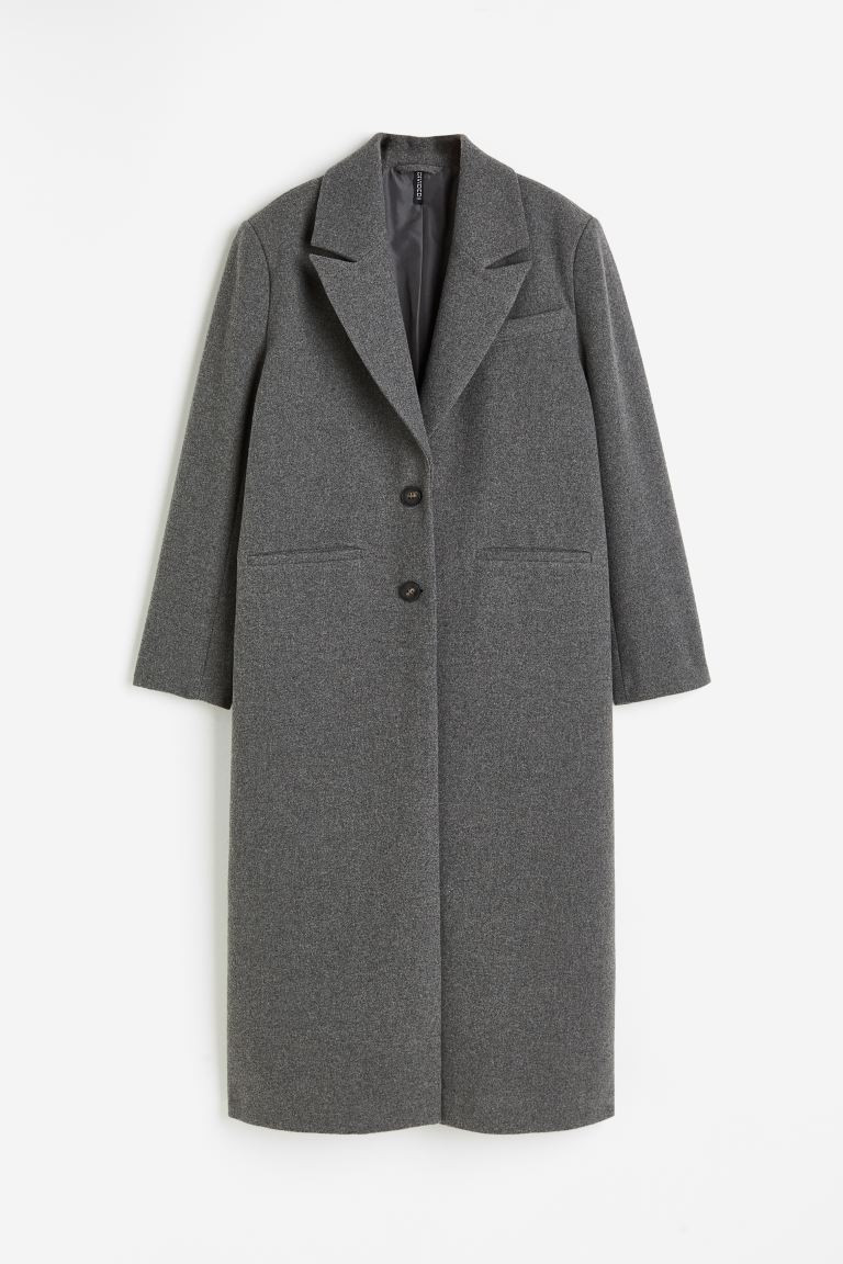 Manteau à fermeture droite - Gris foncé - FEMME | H&M FR | H&M (FR, IT, ES, PT, BE)
