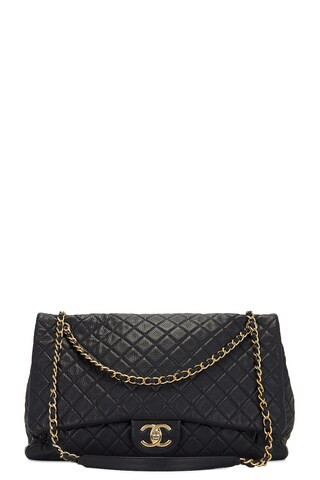chanel Chanel Calfskin XXL Travel Flap Bag in Black - Black. Size all. | FWRD 