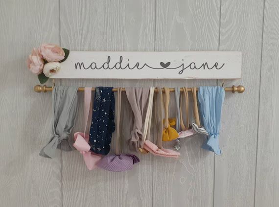 Personalized baby bow holder Headband holder Gift for baby | Etsy | Etsy (US)