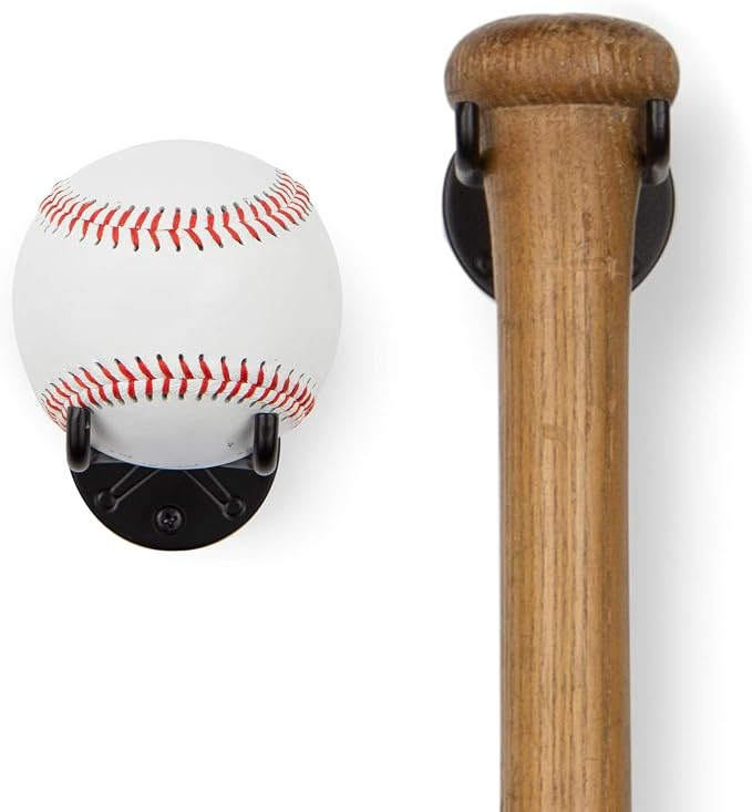 Wallniture Sporta Baseball Holder, Baseball Bat Wall Mount Display Stand for Man Cave Decor, Spor... | Amazon (US)