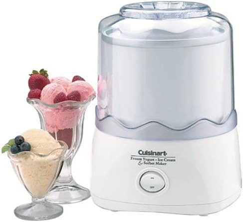 Cuisinart ICE-20 Automatic 1-1/2-Quart Ice Cream Maker, White | Amazon (US)