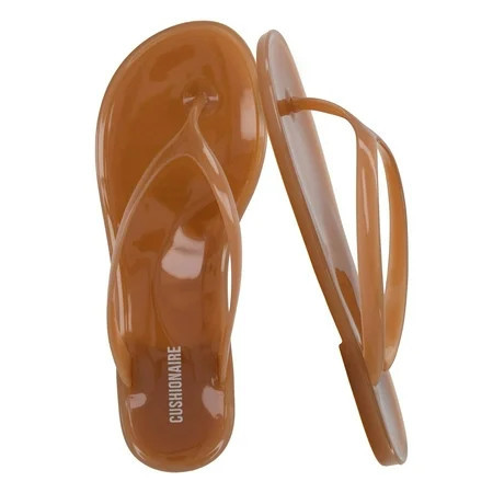 Cushionaire Splash Jelly Flip Flops for Women With Flexible Sole, Soft Footbed Summer Sandals for Women | Walmart (US)