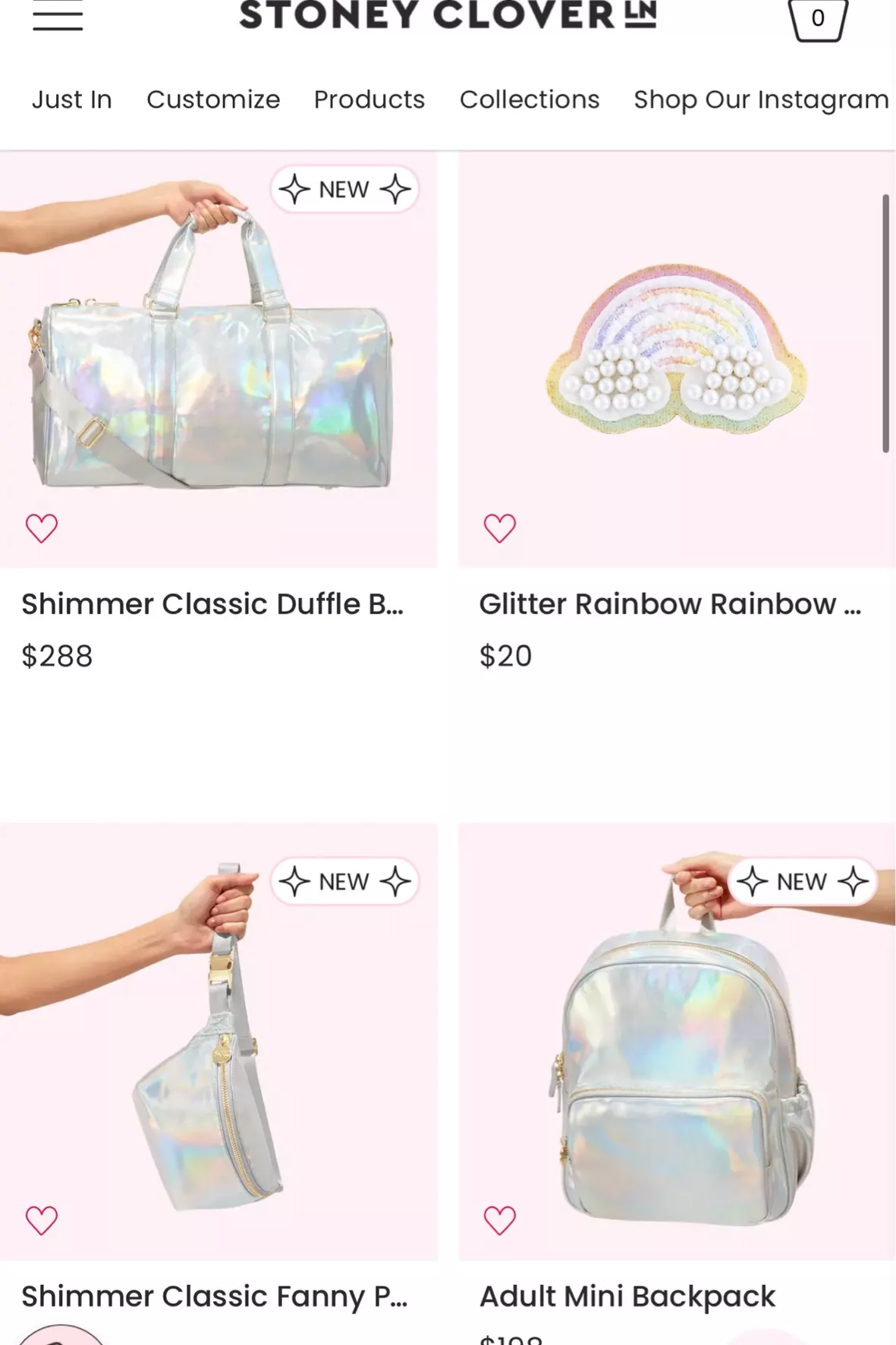 Over The Rainbow Glitter Satchel Bag
