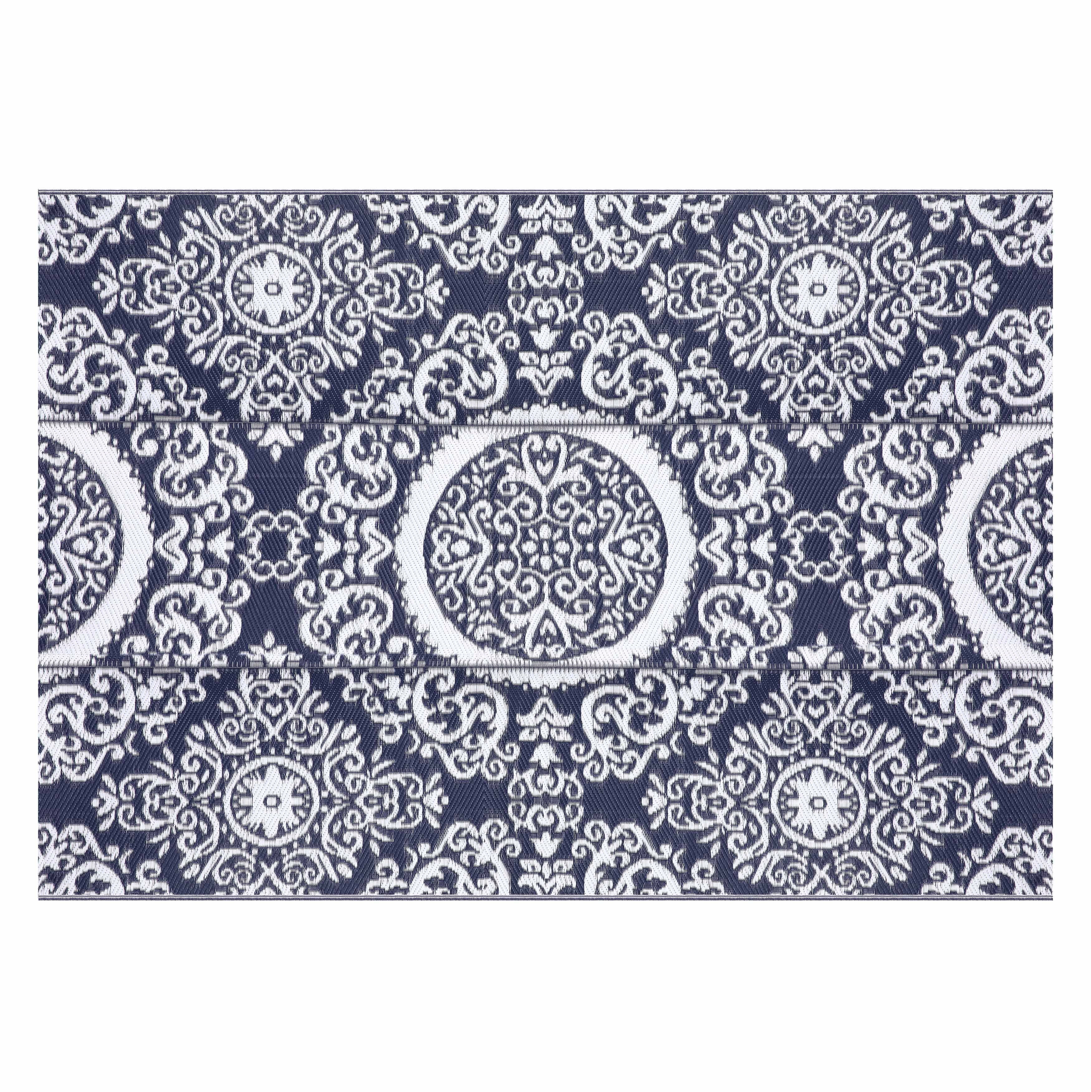 Nuu Garden 5'x 7' Outdoor Plastic Straw Foldable Area Rug, Patio Carpet, Balcony, Camping, RV, Bl... | Walmart (US)